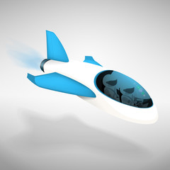 Vector illustration of a airplane on a gray background.