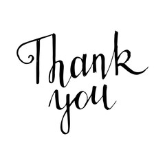 Thank you handwritten lettering