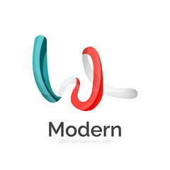 Obraz premium Vector ribbon logo