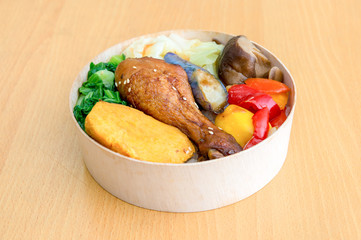 fried chicken leg rice (Chicken lunch)