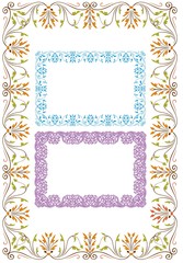 Elegant leaves and vines in a style reminiscent of northern Renaissance Europe