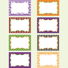 Halloween Printable Labels Set. Tags, Photo Frame, Gift Tags, Scrap booking,Card Making, Invitation