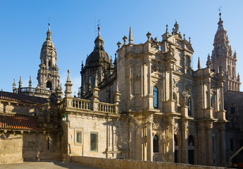 Fototapeta na wymiar Santiago de Compostela Cathedral in day time