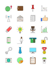 Set of vector business icons