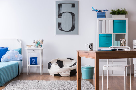 Stylish Bedroom Perfect For Football Fan Boy