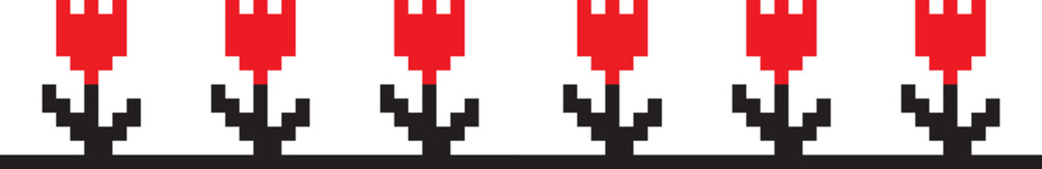 Popular model with tulips