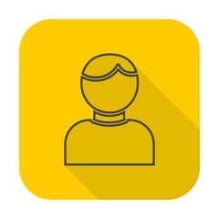 Line User icon with long shadow