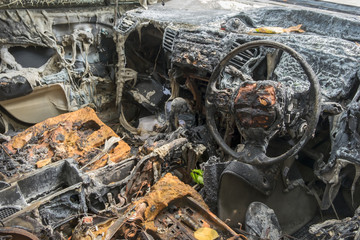 car burned