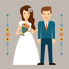 Illustration of the wedding