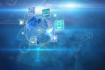 Apps surrounding earth graphic