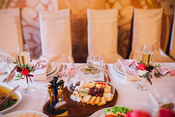 Elegant Wedding decorations with flowers