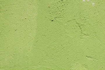 Green paint on the wall