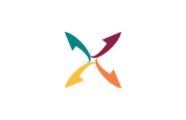 Fototapeta na wymiar star circle arrow business logo
