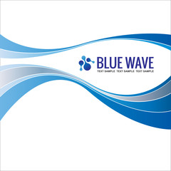 Business background Template Abstract Blue Wave design vector