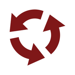Circular red arrows icon