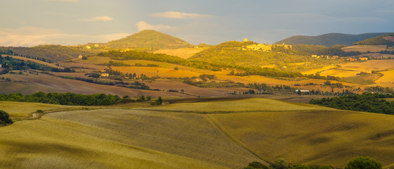 Tuscany Landscape,autumn field
