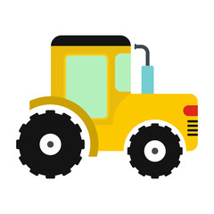 Yellow tractor icon