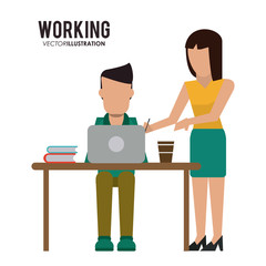 boy Working on laptop design