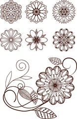 Set of hand drawn elements for design