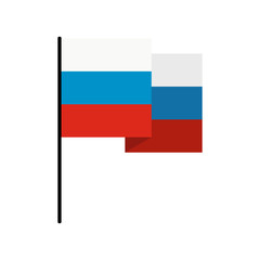 Flag of Russia icon, flat style