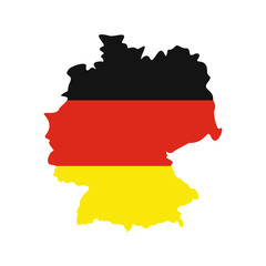 Map of Germany with flag of Germany icon