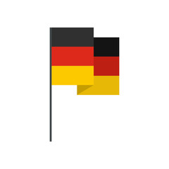 Germany flag icon, flat style 