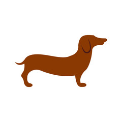 German shepherd icon, flat style