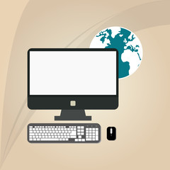 Computer icon design , vector illustration