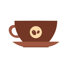 Cup of coffee icon, flat style