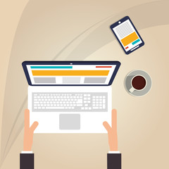 Laptop icon design, vector illustration