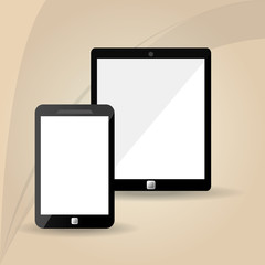 Smartphone and tablet icon design , vector illustration
