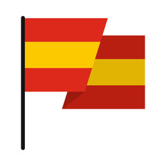 Fototapeta premium Flag of Spain icon, flat style