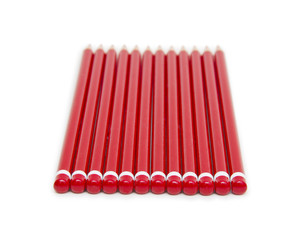Red Pencils, isolated