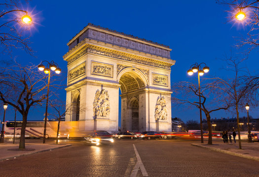 The Triumphal arch , Paris, France.