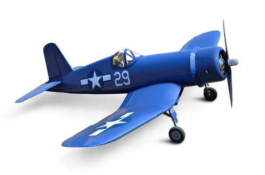 American fighter of World War II isolated on white background.
