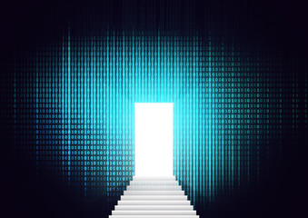 ai brain system data connecting to analysis , light internet social network background, illustration of global web with link to electric information, cyber with group of security, hacker online to net