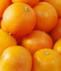 citrus fruits background, local focus, shallow DOF 