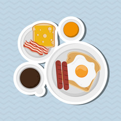 Breakfast design , vector illustration