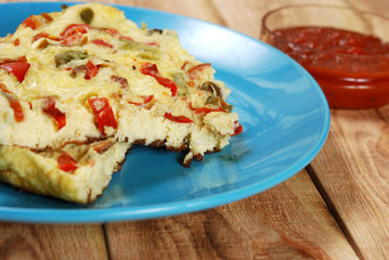omelet with peppers