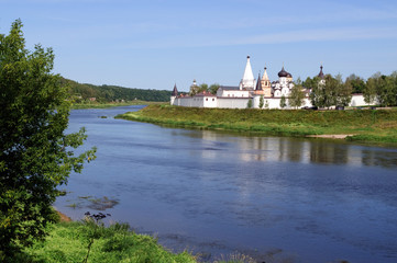 View of the river Volga and Cvyatouspensky Monastery, Russia