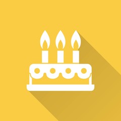 Cake - vector icon.