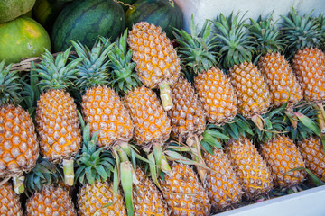 pineapple on the counter of the eastern market