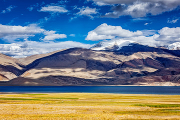 Lake Tso Moriri in Himalayas. Ladakh, India