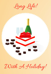 Gift card with holiday