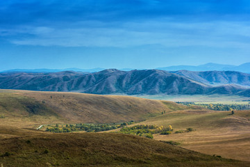 mountain in autumn day