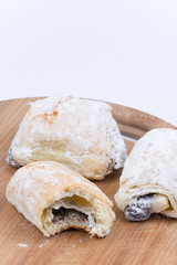 Close macro view of poppy seed cookie