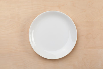 A circle plate on the table