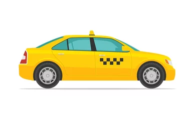 Foto op Plexiglas Taxi car. Flat styled vector illustration © MoreVector