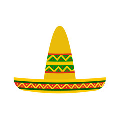Sombrero icon, flat style 