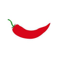 Red hot chili pepper icon, flat style
